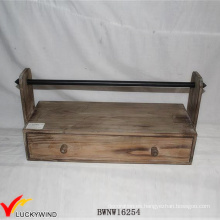 La vendimia de la vendimia Brown Handcrafted el estante de madera del sostenedor de la cinta